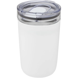 Szklany kubek Bello 420 ml z zewnętrzną ścianką z plastiku z recyklingu