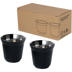 Duo zestaw filiżanek do espresso ze stali nierdzewnej 80 ml RCS