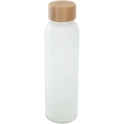 Matowa butelka Lume 500 ml ze szkła sodowo-wapniowego z bambusową zakrętką