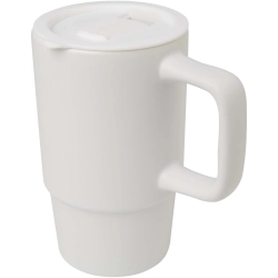 Carter kubek ceramiczny o pojemności 450 ml z plastikową pokrywką