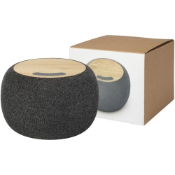 Ecofiber głośnik Bluetooth® z bambusa/RPET i ładowarka indukcyjna