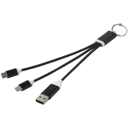 Metal kabel 4 w 1 z aluminium z recyklingu z łańcuchem do kluczy