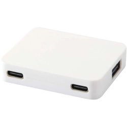Gaia 4-portowy hub USB z USB-A i USB-C, z recyklingu