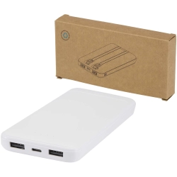 Adhil powerbank 10.000 mAh 10 W z recyklingu, 2 wbudowane kable