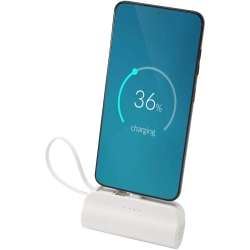 Alnair powerbank 5000 mAh, 10 W, z recyklingu, podstawka, kabel 2 w 1