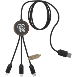 SCX.design C36 kabel ładujący 3w1 z podświetlanym logo i bambusem